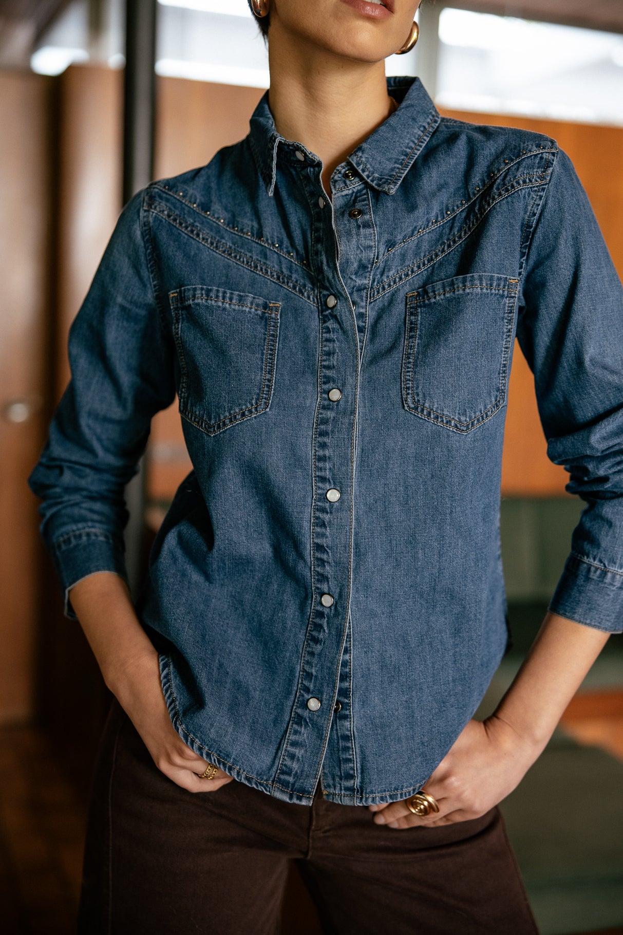 

Chemise western Femme Irina Denim wenit | Freeman T. Porter