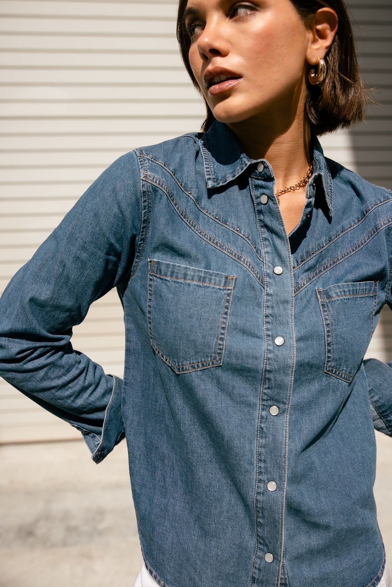 

Westernhemd Damen Irina Denim wenit | Freeman T. Porter