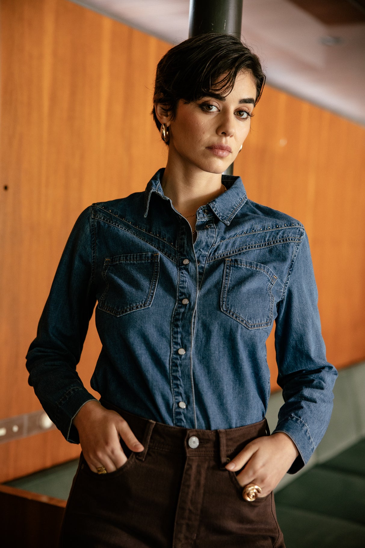 

Chemise western Femme Irina Denim wenit | Freeman T. Porter