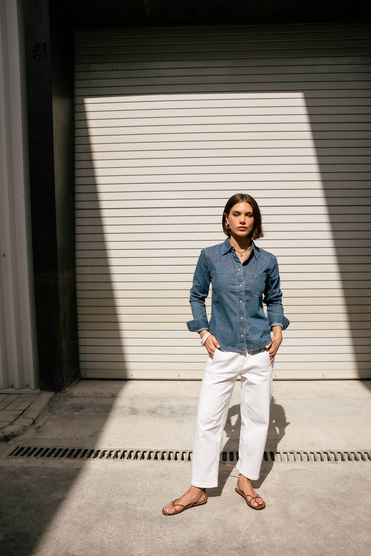 

Westernhemd Damen Irina Denim wenit | Freeman T. Porter