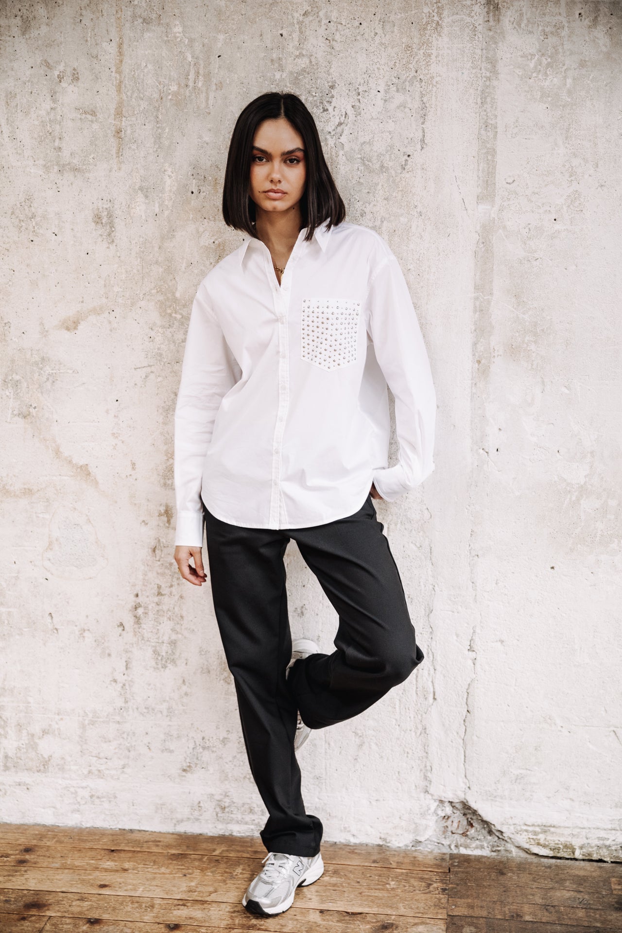

Chemise style Boyfriend Mujer Caretta Plain white | Freeman T. Porter