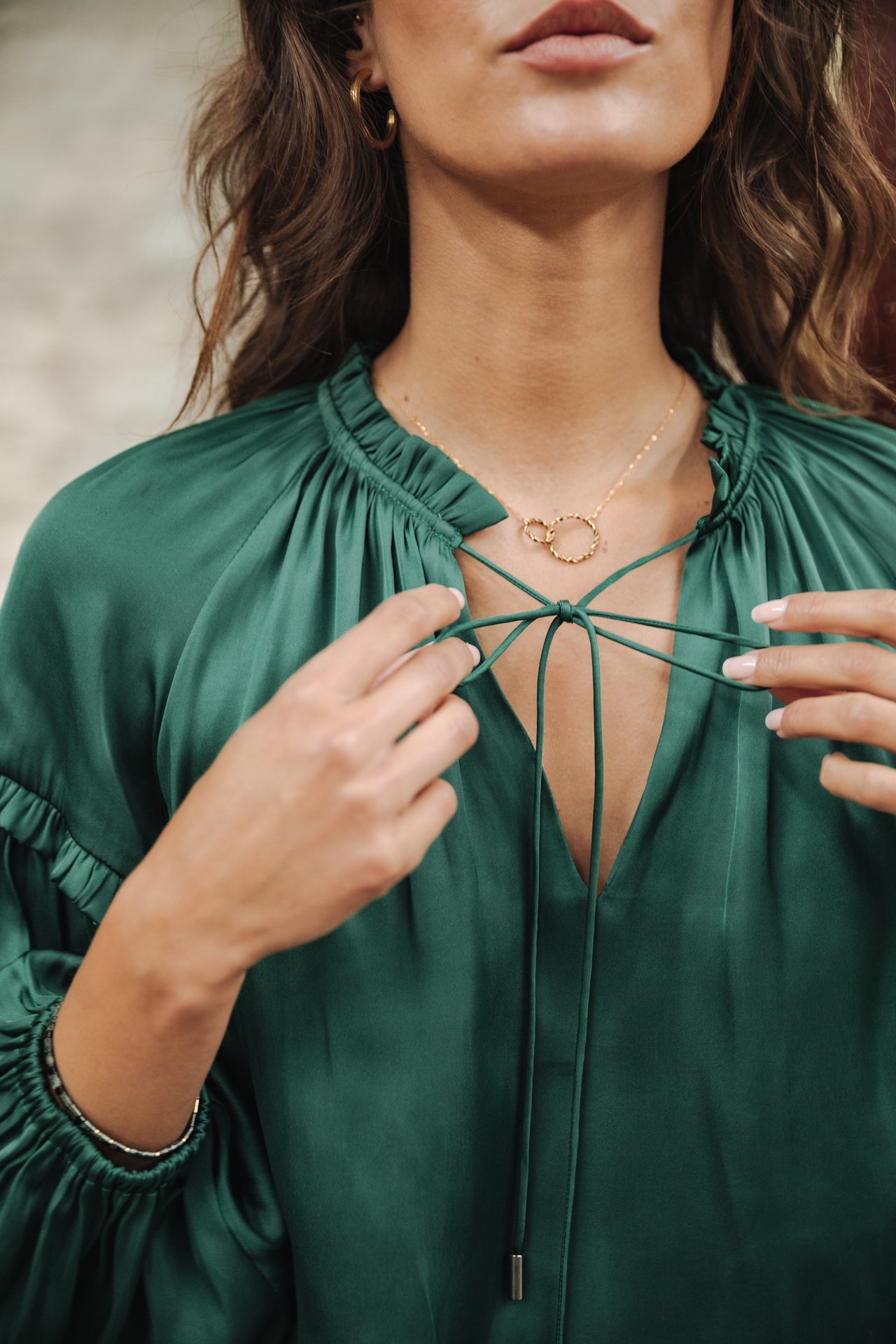 

Blouse satinée Femme Bloomine Plain evergreen | Freeman T. Porter