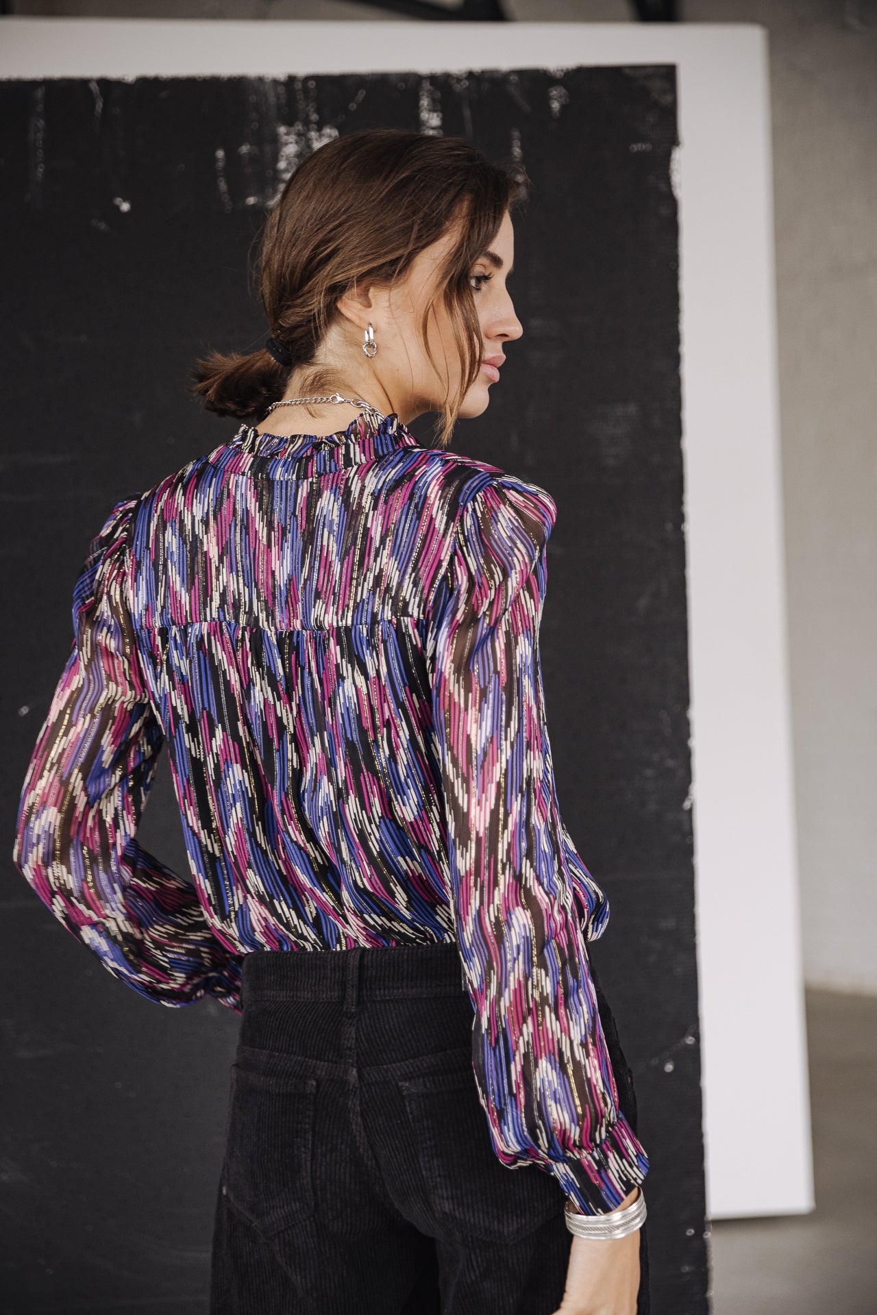 

Top manches longues Frau Boeme Funky Wood black | Freeman T. Porter