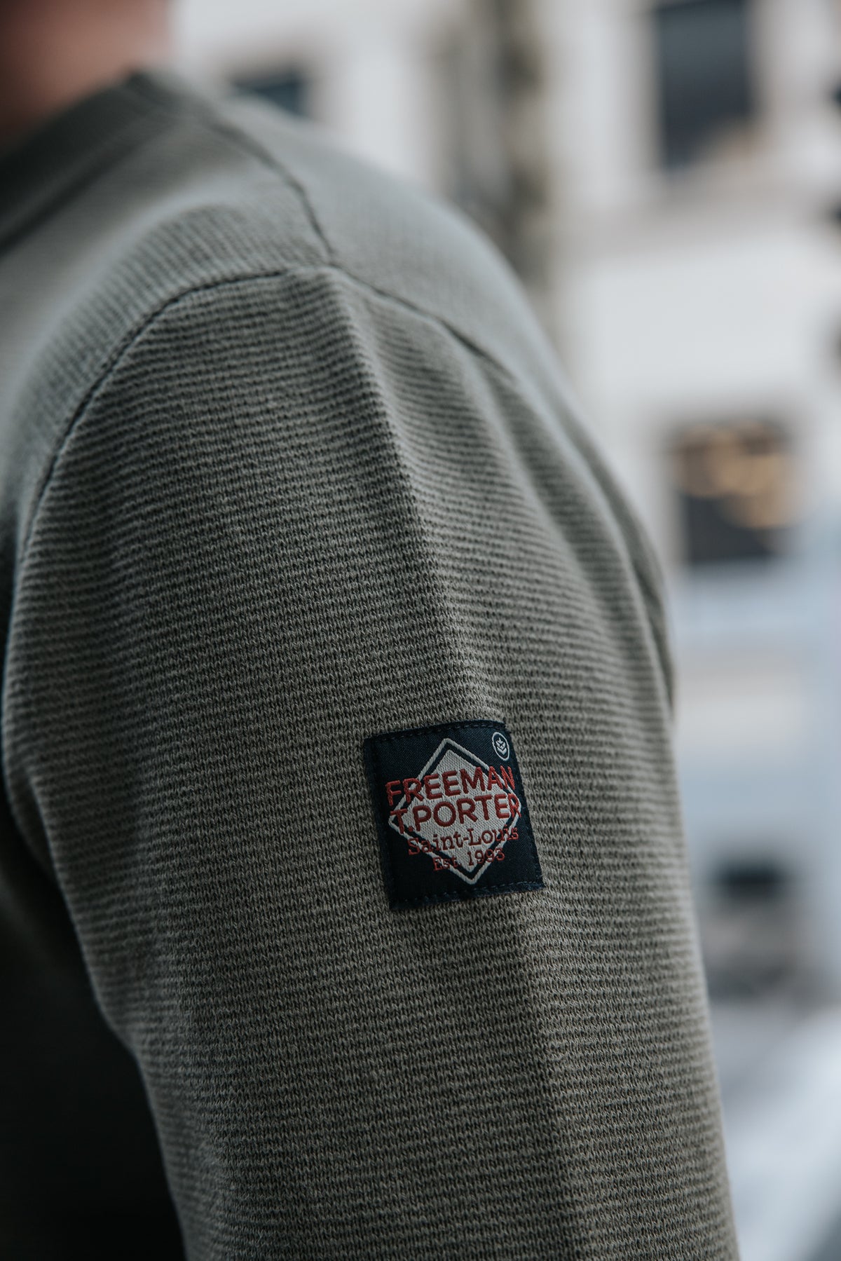 

Pull col montant Homme Baton Varsity khaki | Freeman T. Porter