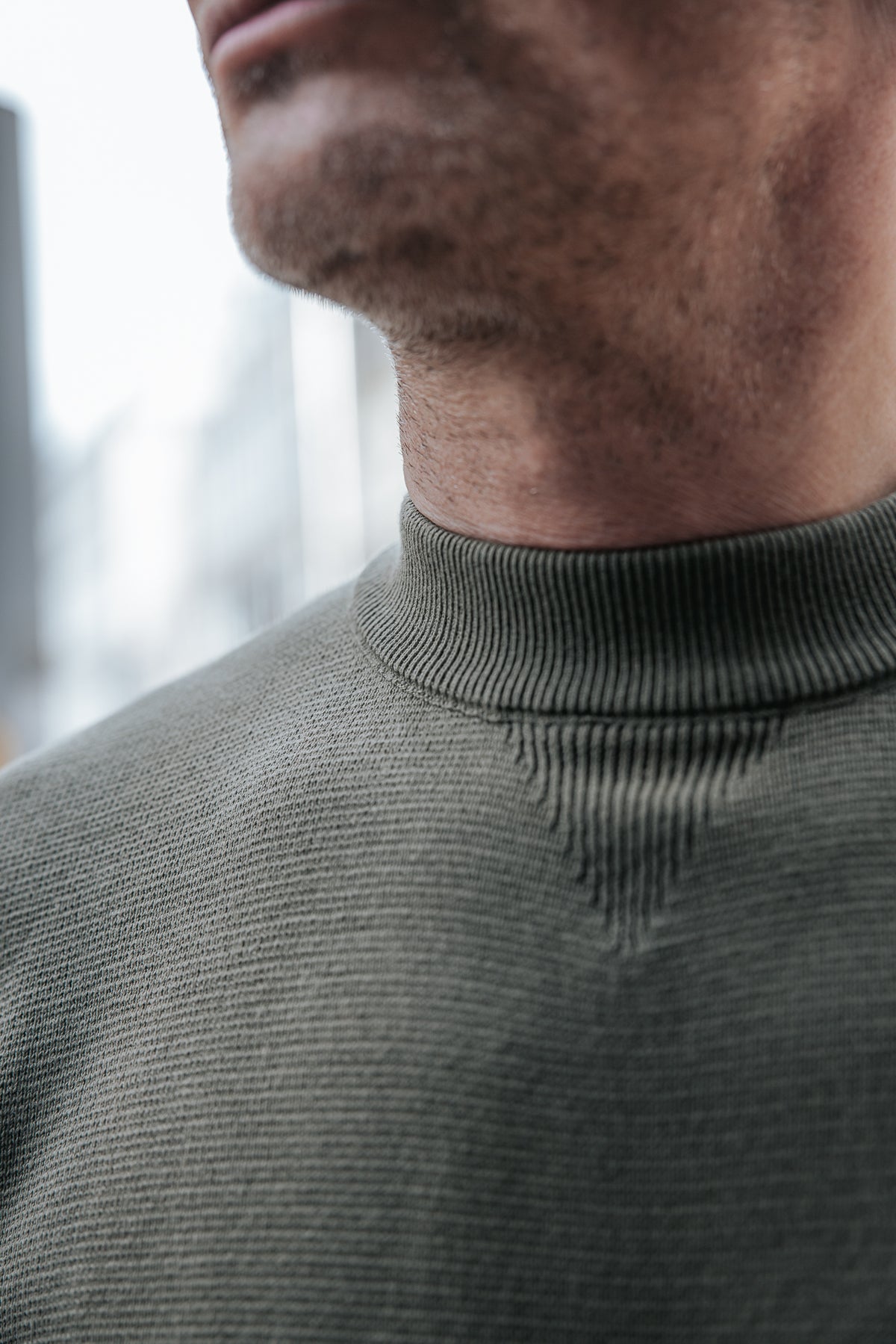 

Pull col montant Homme Baton Varsity khaki | Freeman T. Porter