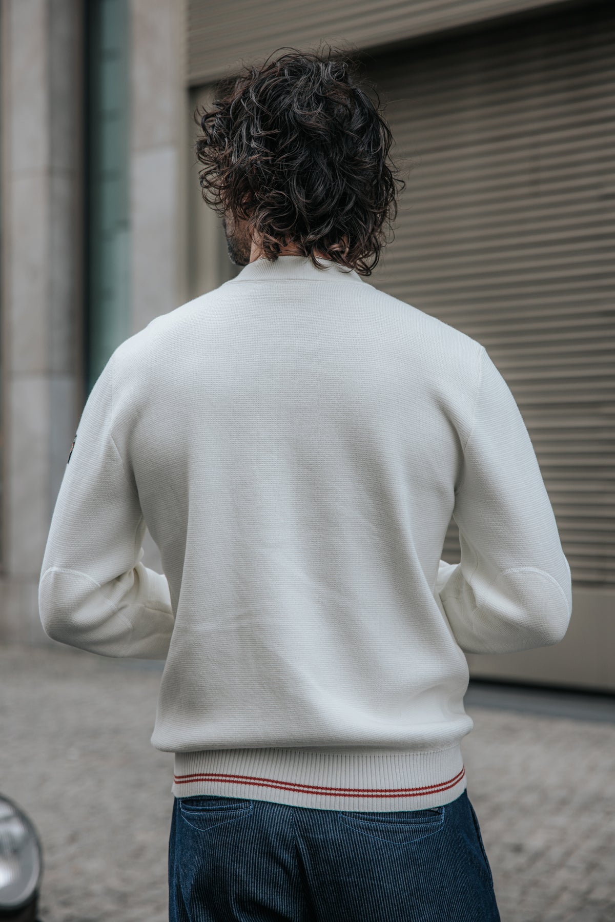 

Pull col montant Homme Baton Varsity ecru | Freeman T. Porter