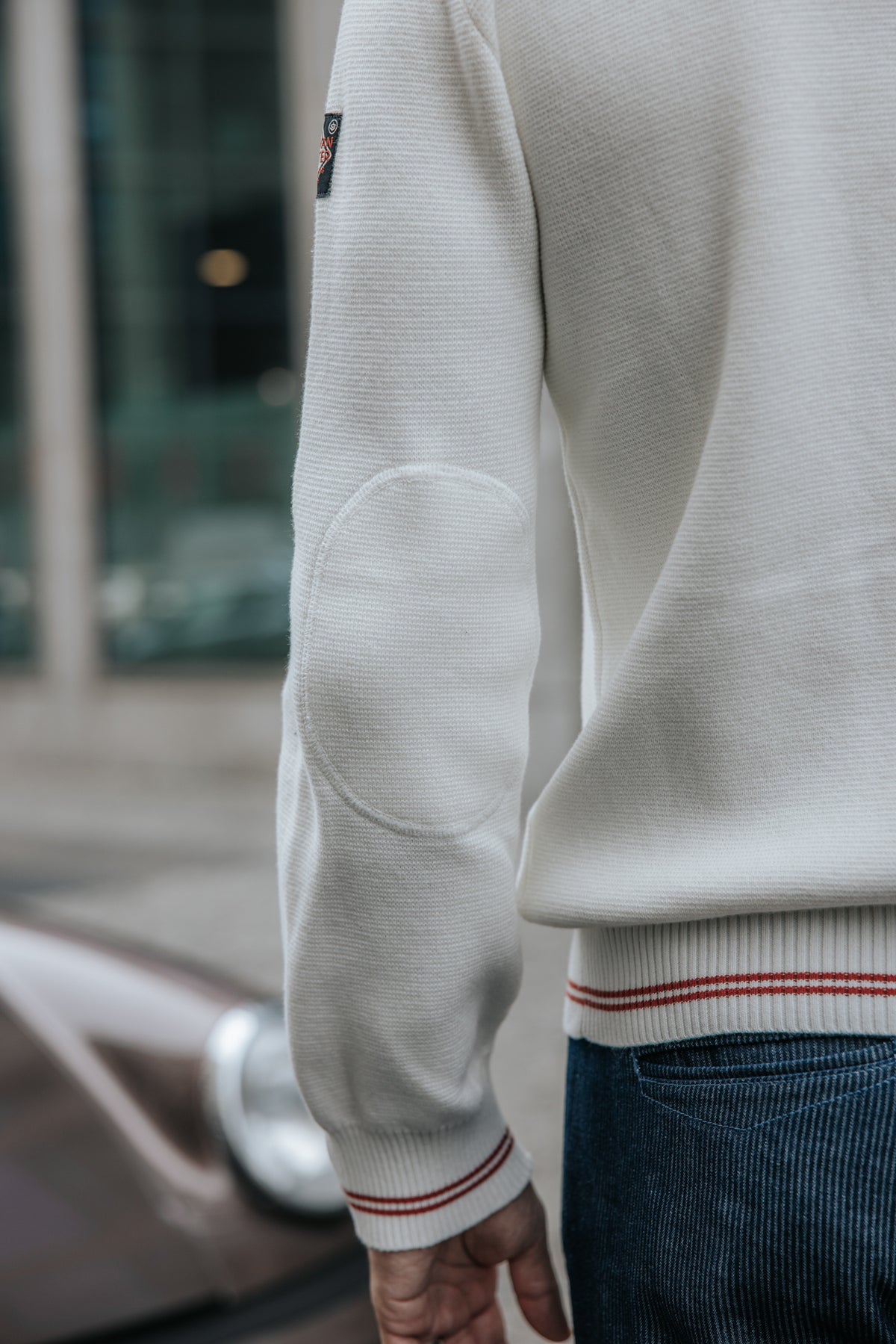 

Pull col montant Homme Baton Varsity ecru | Freeman T. Porter