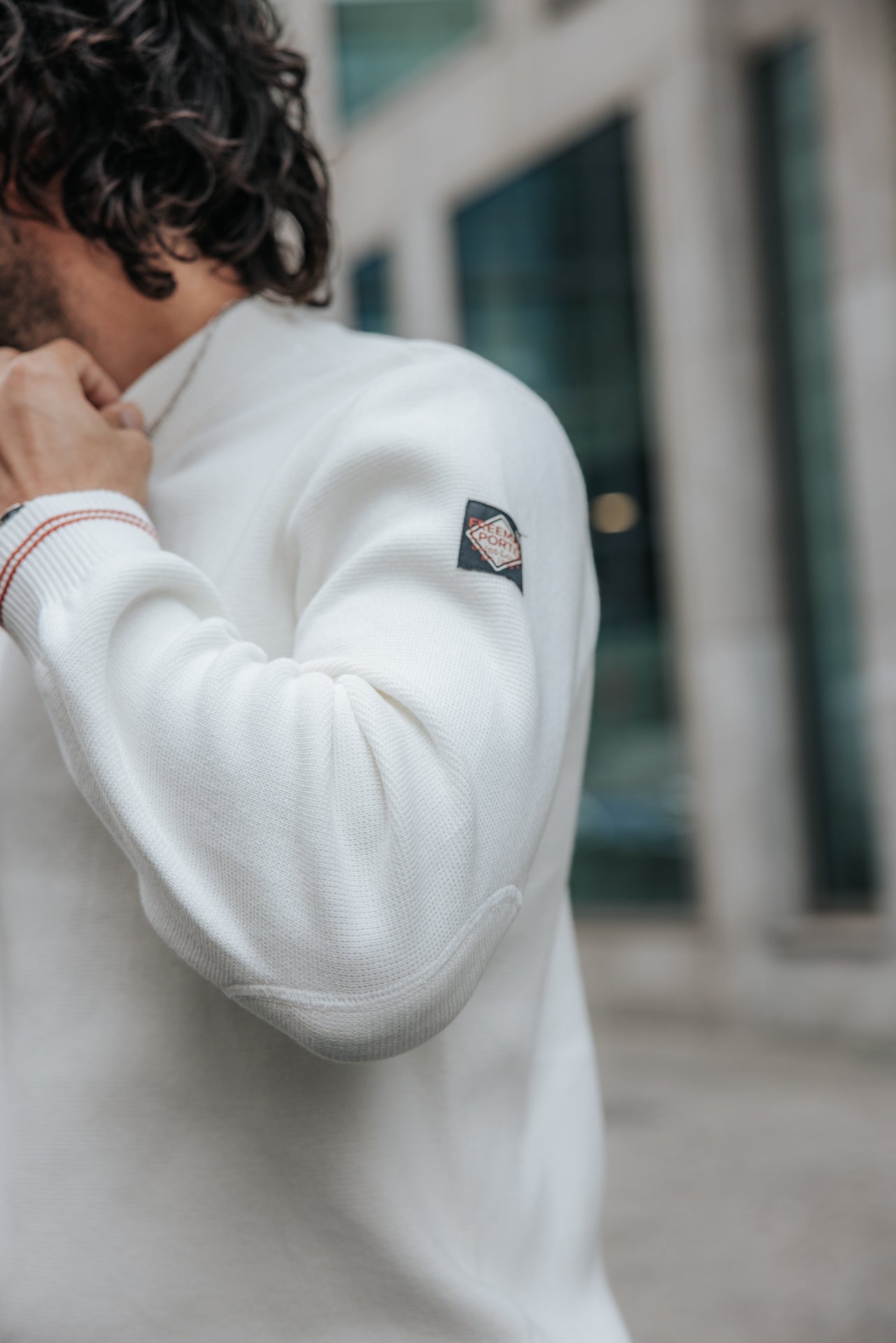 

Pull col montant Homme Baton Varsity ecru | Freeman T. Porter