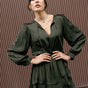 

Robe satinée avec broderie et studs Femme Roenie Lace forest night | Freeman T. Porter