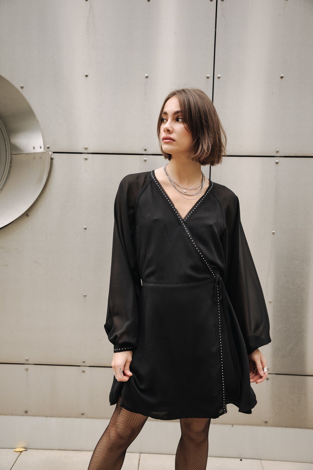   
            

Robe effet cache-cœur Femme Rocklane Plain black | Freeman T. Porter
          