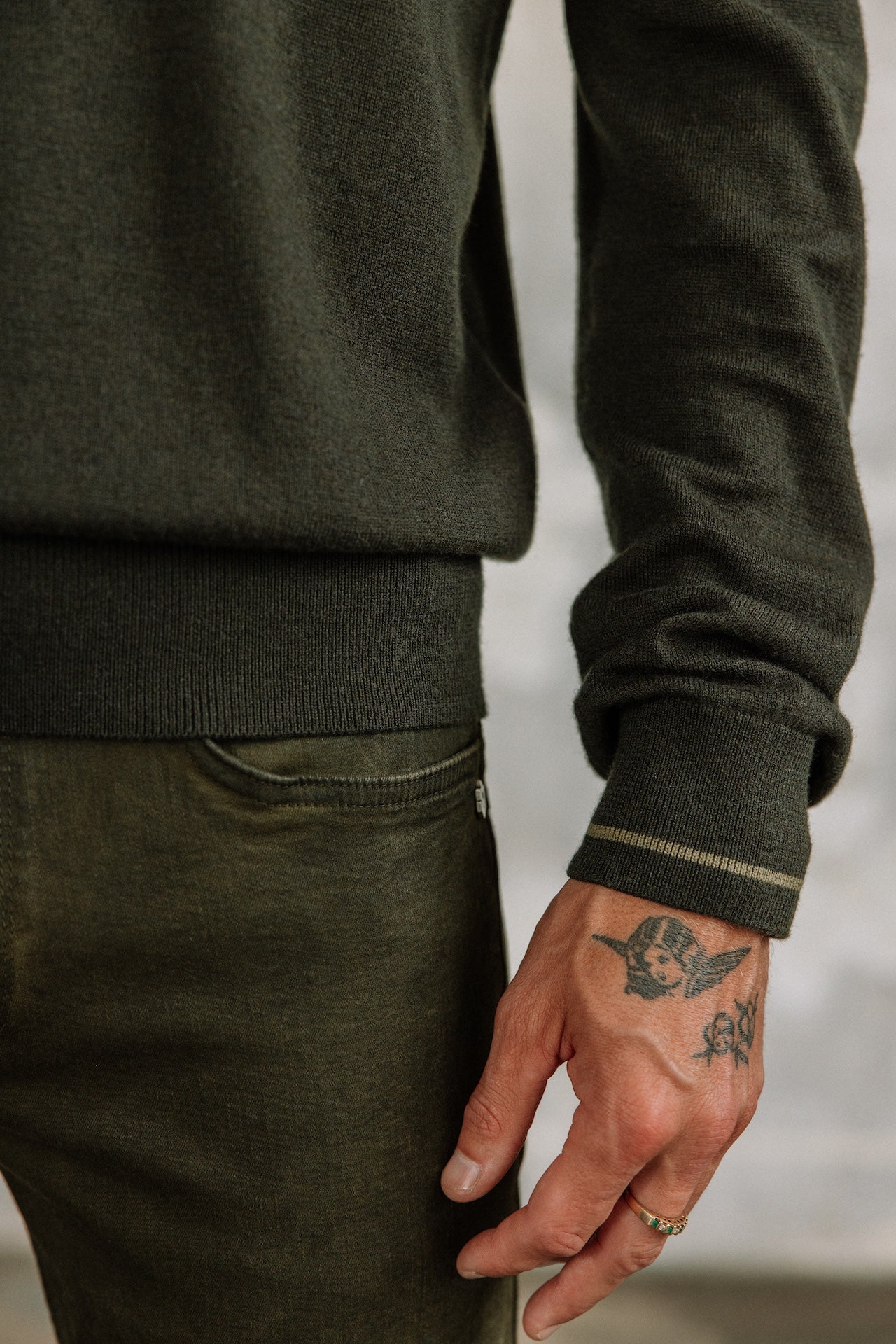 

Pull col roulé Hombres Romeo Nacka olive night | Freeman T. Porter
