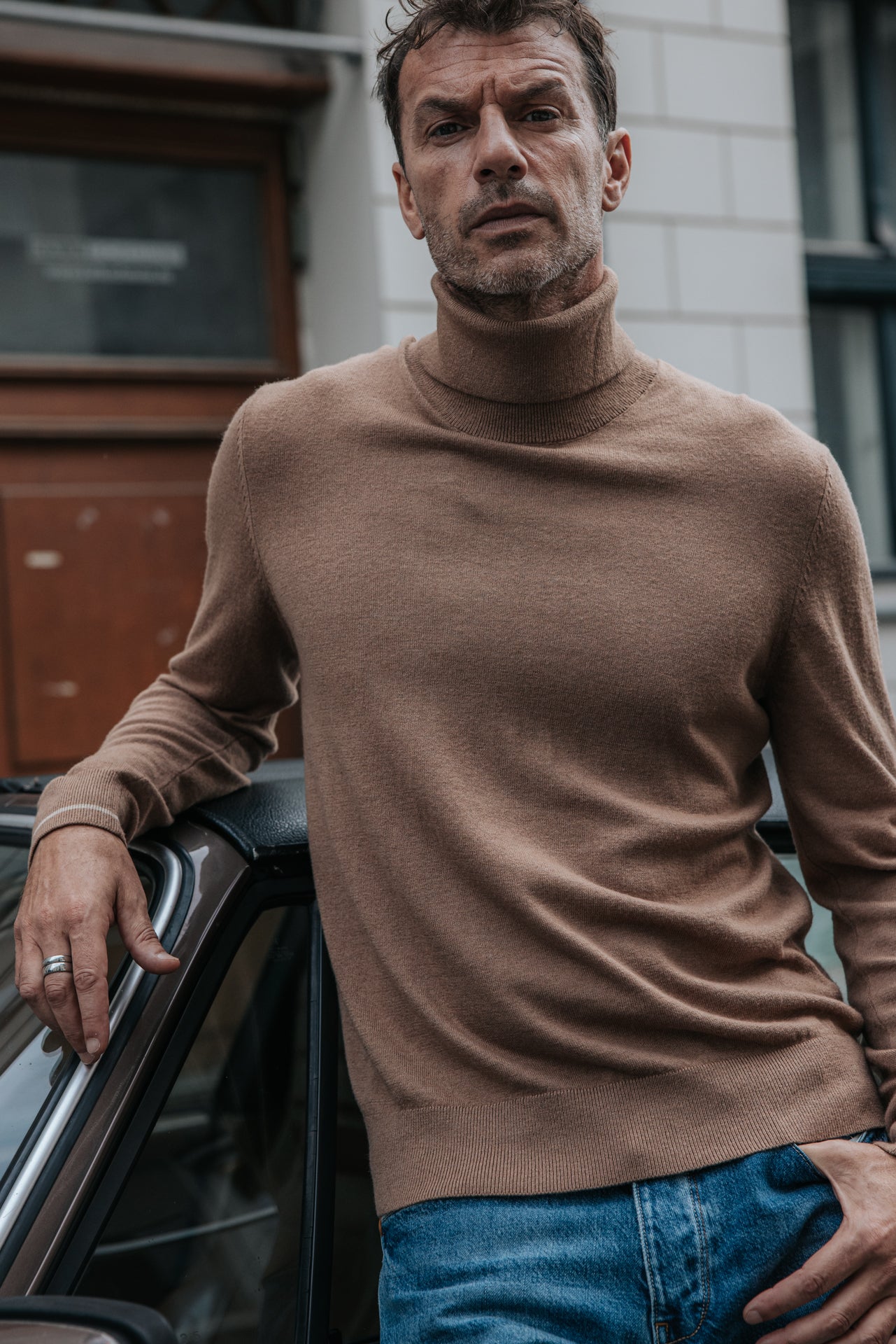 

Turtleneck sweater Men Romeo Nacka taupe | Freeman T. Porter