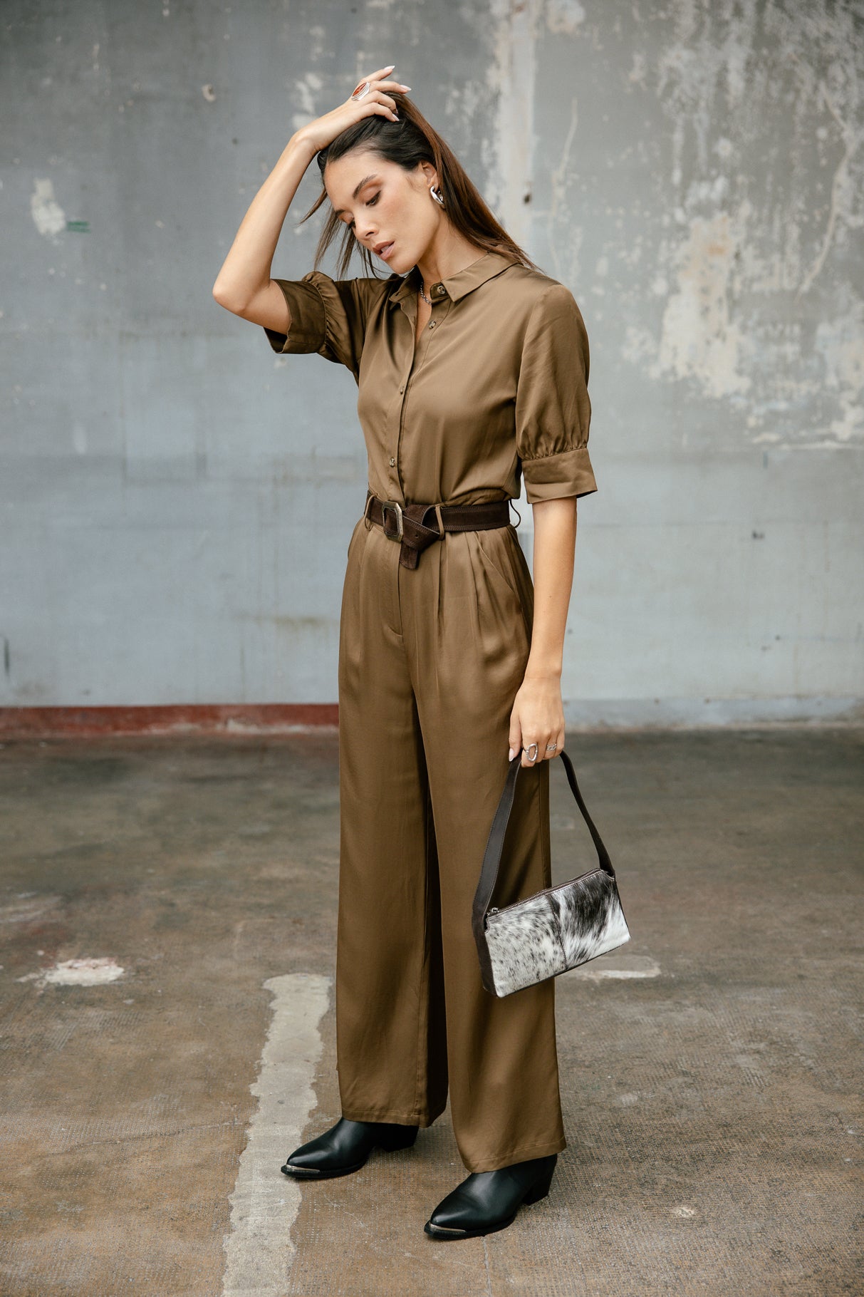 

Combinaison satinée Mujer Clorane Plain bronze | Freeman T. Porter