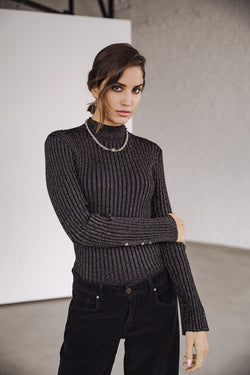 

Lurex-Pullover Damen Pryma Lurex black | Freeman T. Porter