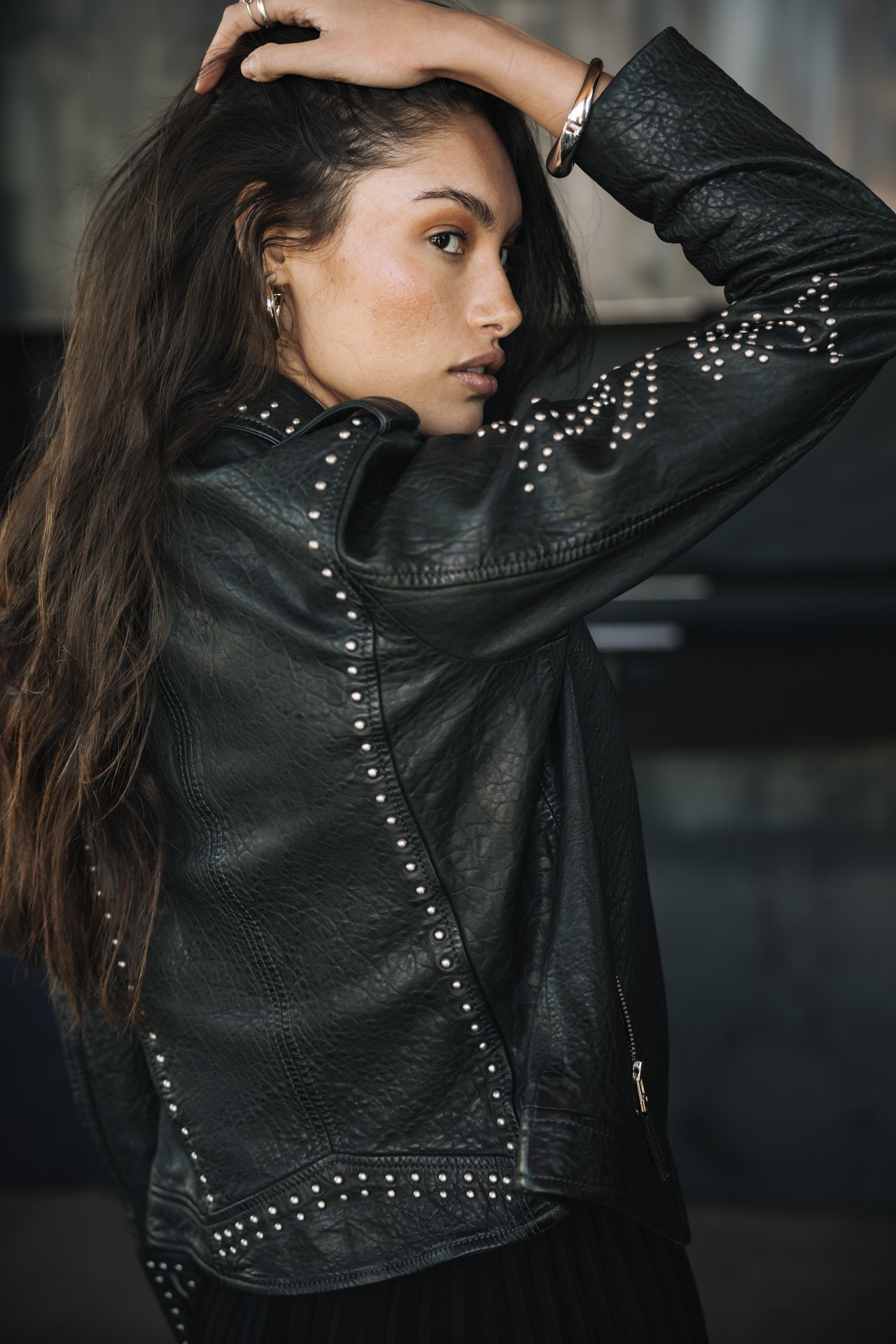 

Perfecto en cuir clouté Femme Kristen Leather Claws anthra | Freeman T. Porter