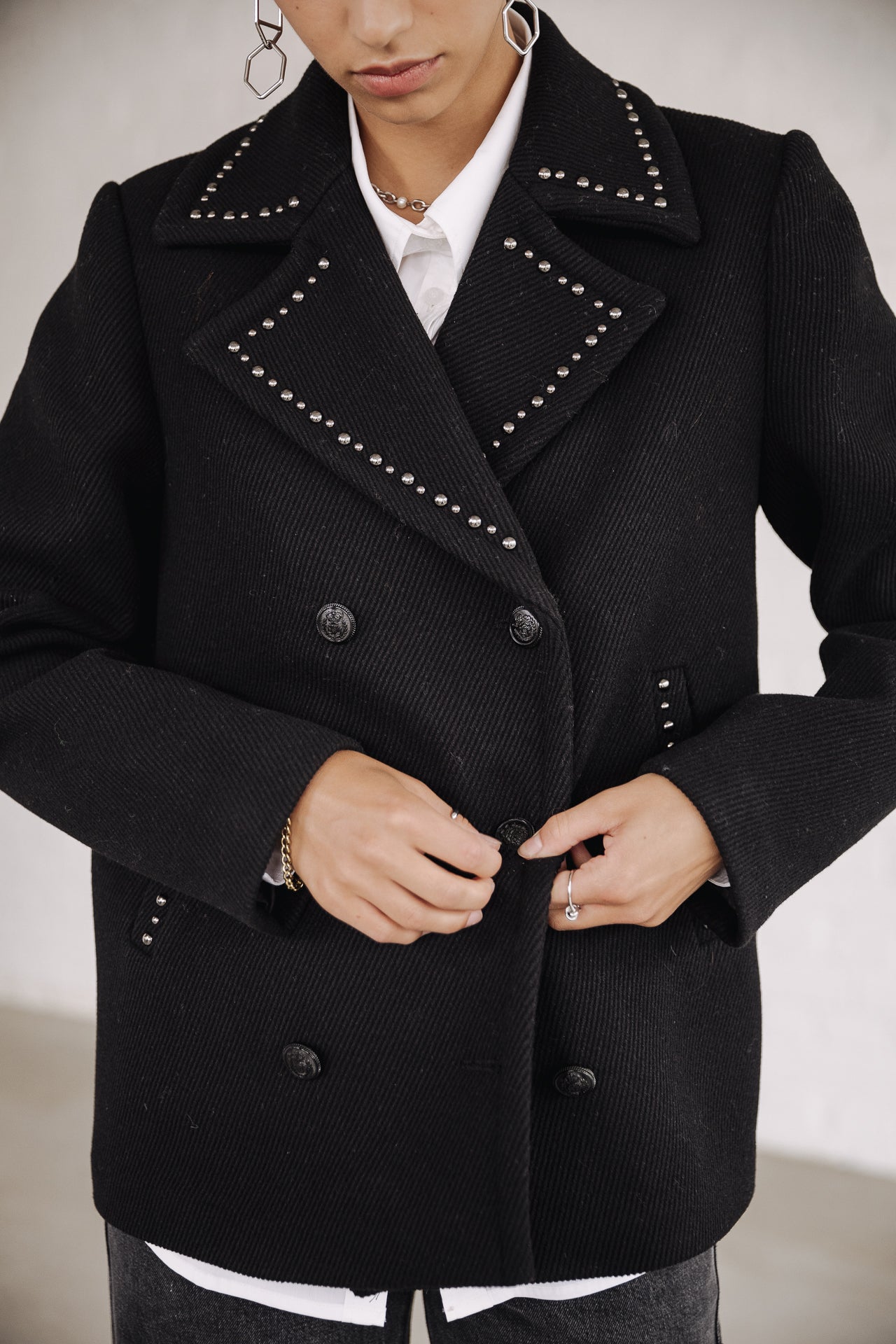 

Veste courte Femme Veda Studs black | Freeman T. Porter