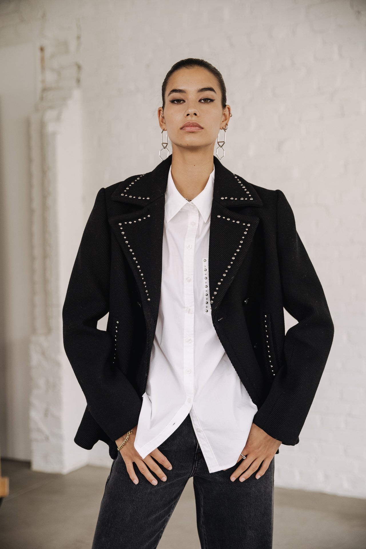 

Veste courte Femme Veda Studs black | Freeman T. Porter
