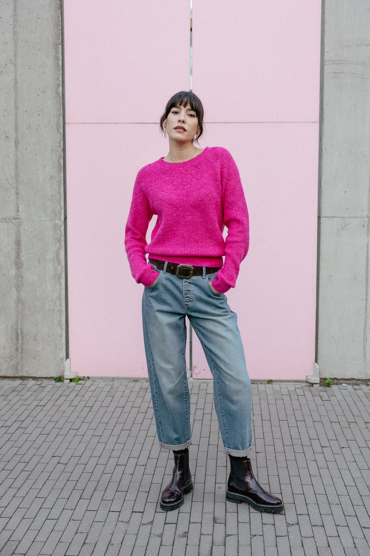 

Suéter de punto de punto Mujer Praze fushia rose | Freeman T. Porter