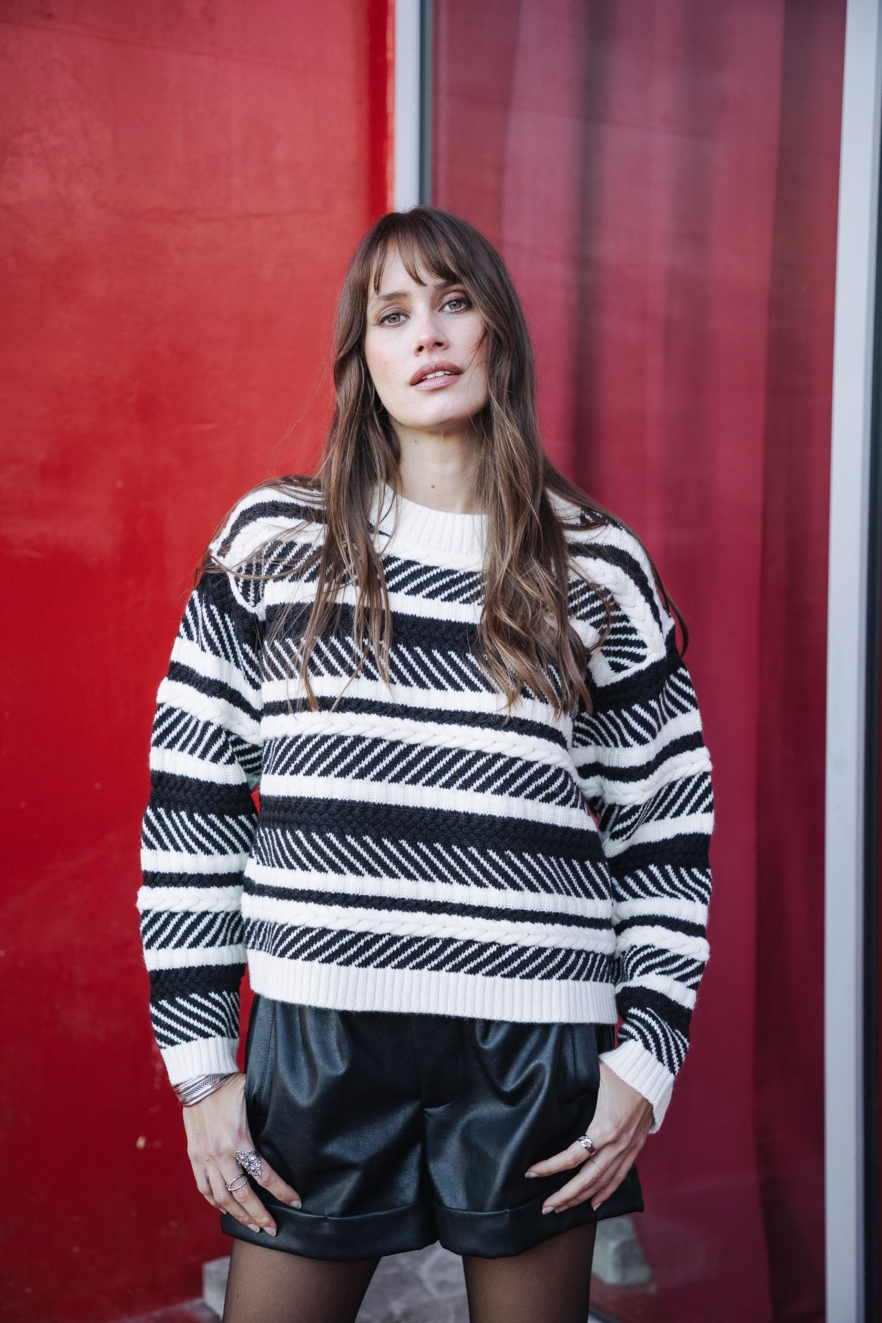 

Pull manches longues Woman Paleo Chevron white | Freeman T. Porter