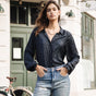 

Top manches longues Mujer Cassily Jaquard storm blue | Freeman T. Porter