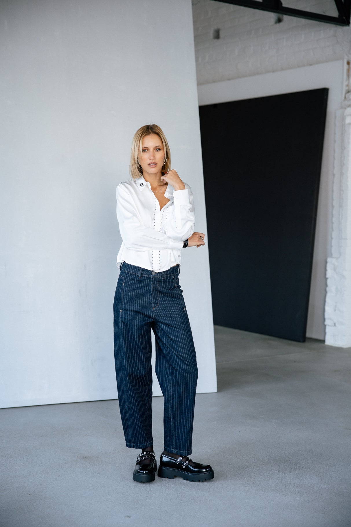 

Chemise blanche brodée Woman Caretina Kiss white | Freeman T. Porter