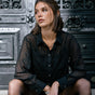 

Chemise avec jeux de transparence Frau Caretina Zig Zag black | Freeman T. Porter