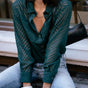 

Chemise avec jeux de transparence Frau Caretina Zig Zag forest green | Freeman T. Porter