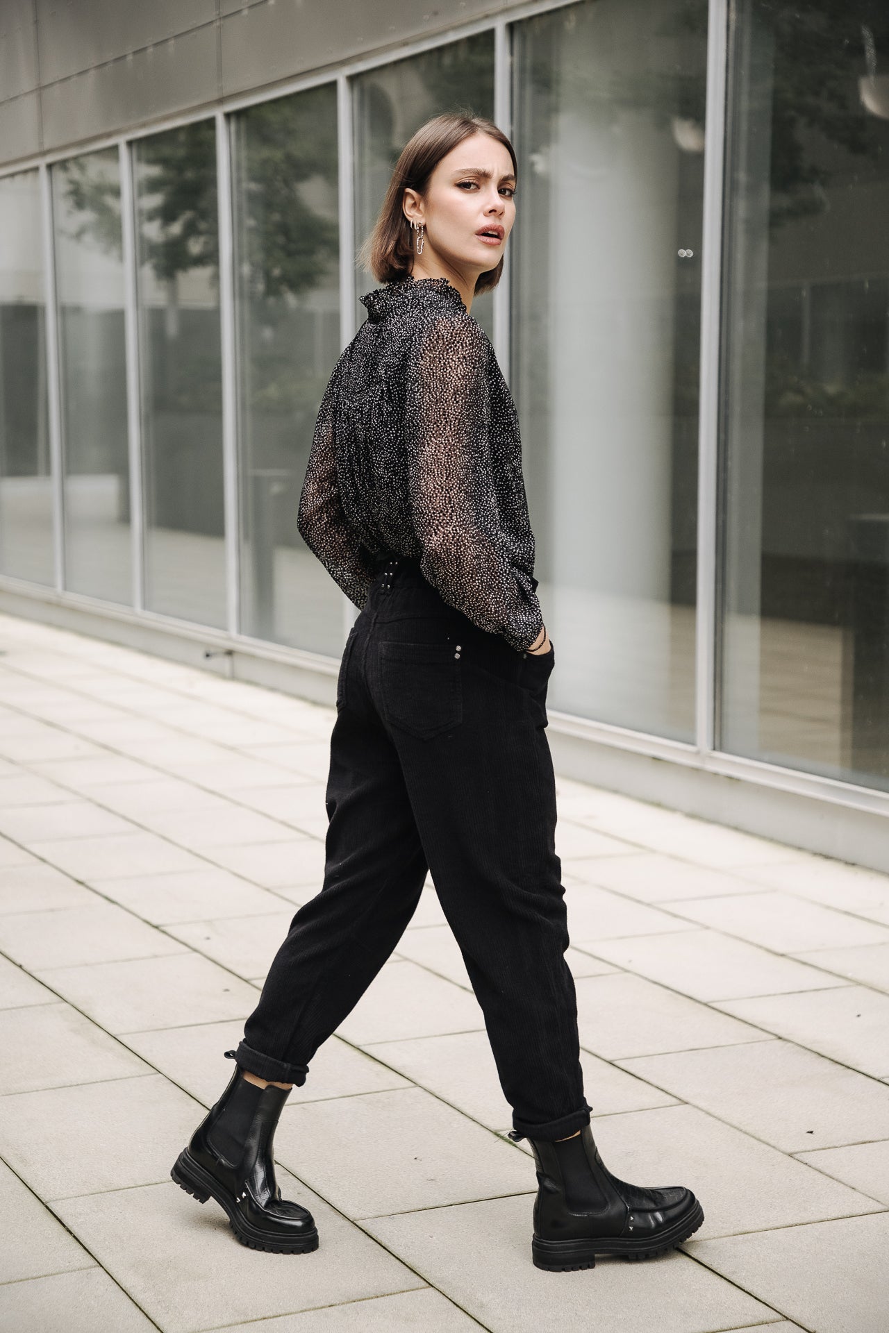 

Top manches longues Mujer Boeme Plumetis black | Freeman T. Porter