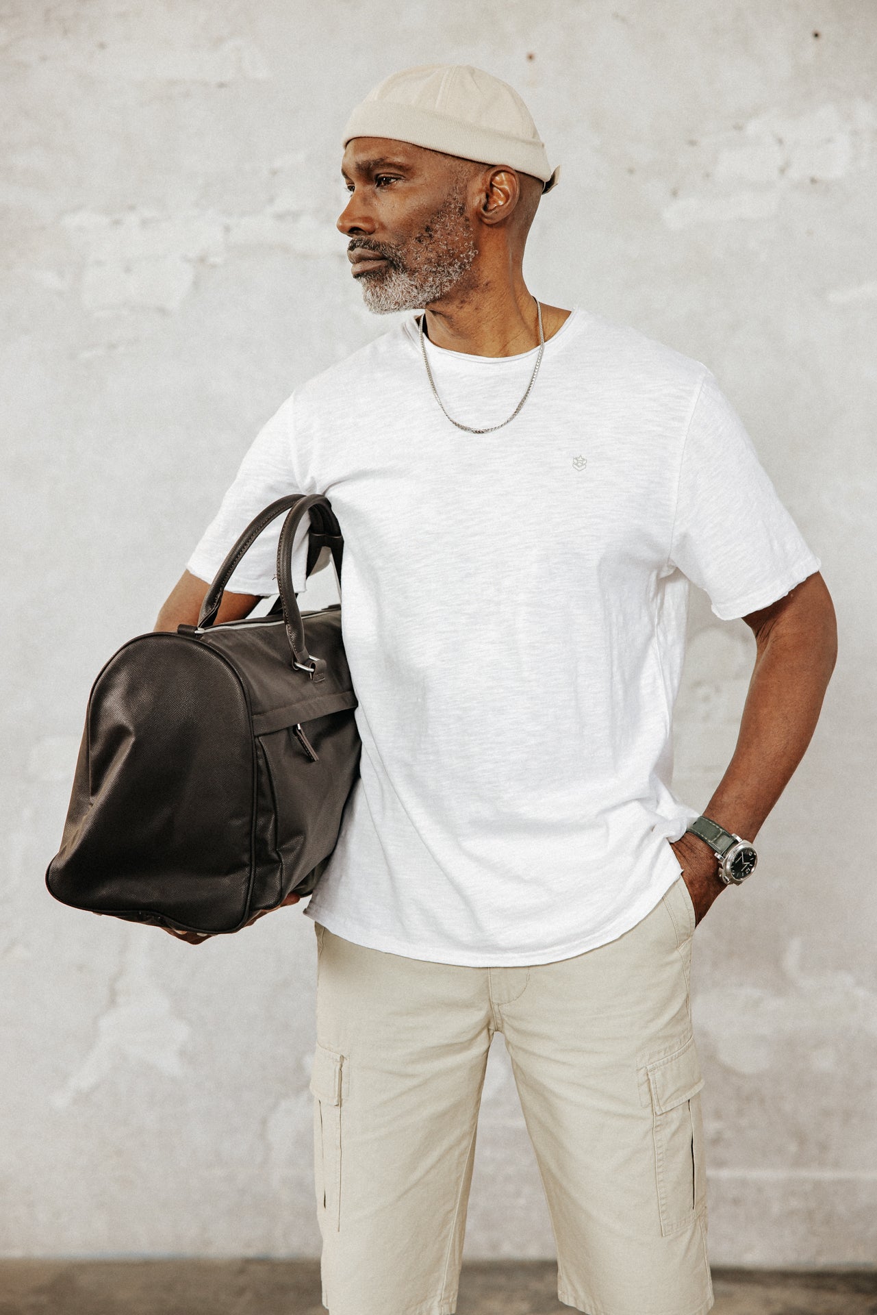 

T-shirt brodé Homme Chuck Kansas bright white | Freeman T. Porter