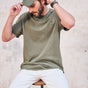 

Embroidered T-shirt Men Chuck Kansas deep lichen green | Freeman T. Porter