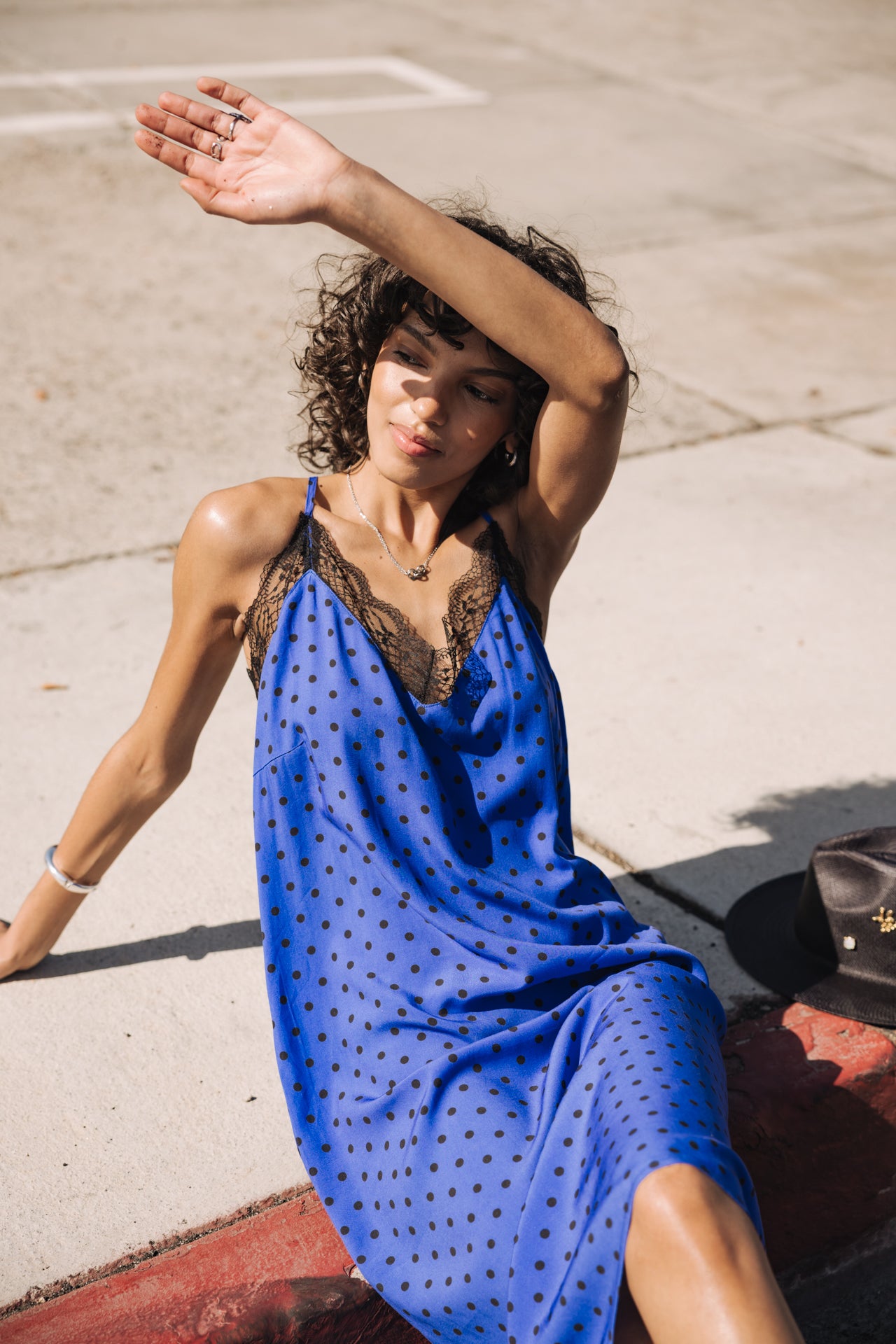 

Vestido babydoll Mujer Mia Dots dazzling blue | Freeman T. Porter