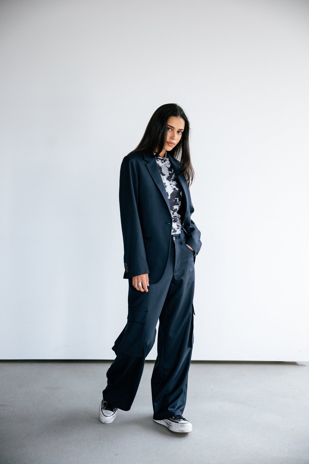 

Oversize-Blazerjacke Frau Maria Crown navy | Freeman T. Porter