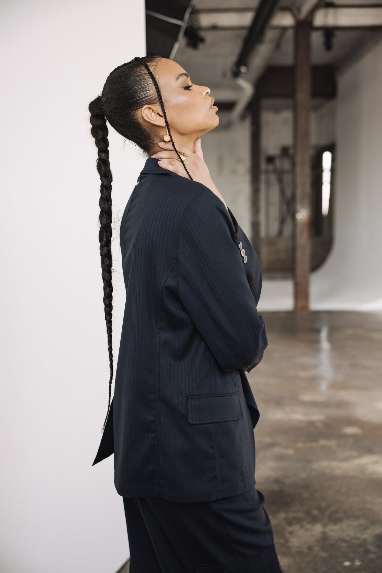 

Oversized blazer jacket Woman Maria Crown navy | Freeman T. Porter
