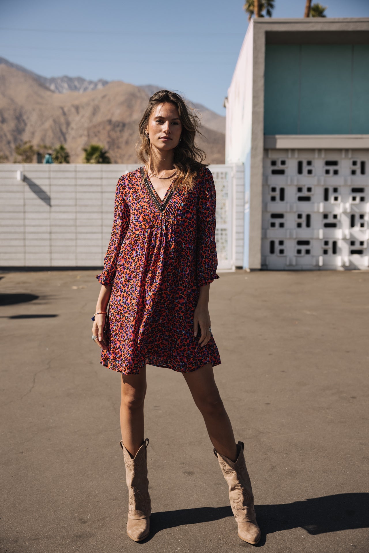

Short dress Woman Juna Leo Flame red alert | Freeman T. Porter
