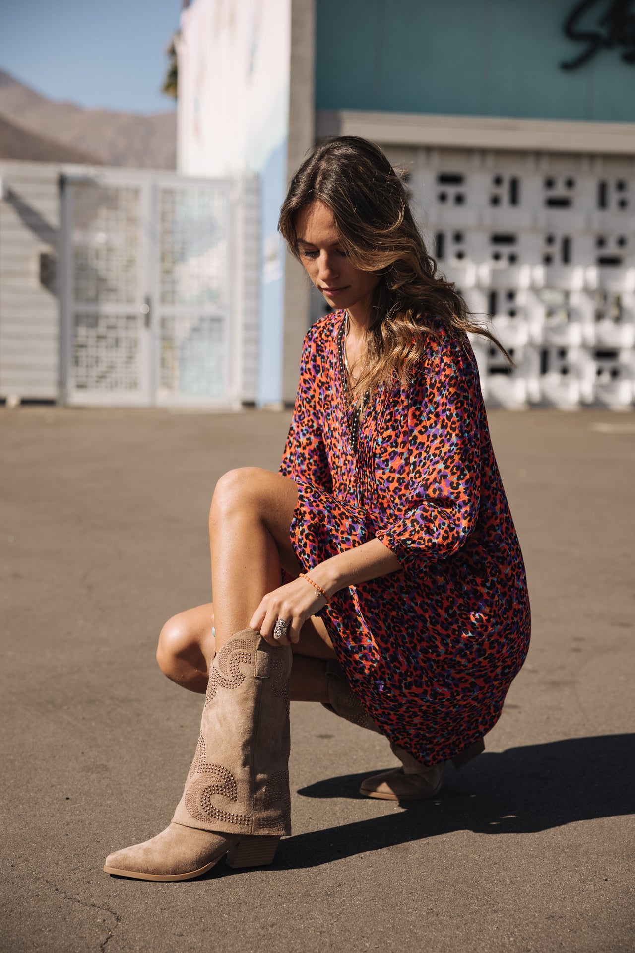 

Short dress Woman Juna Leo Flame red alert | Freeman T. Porter