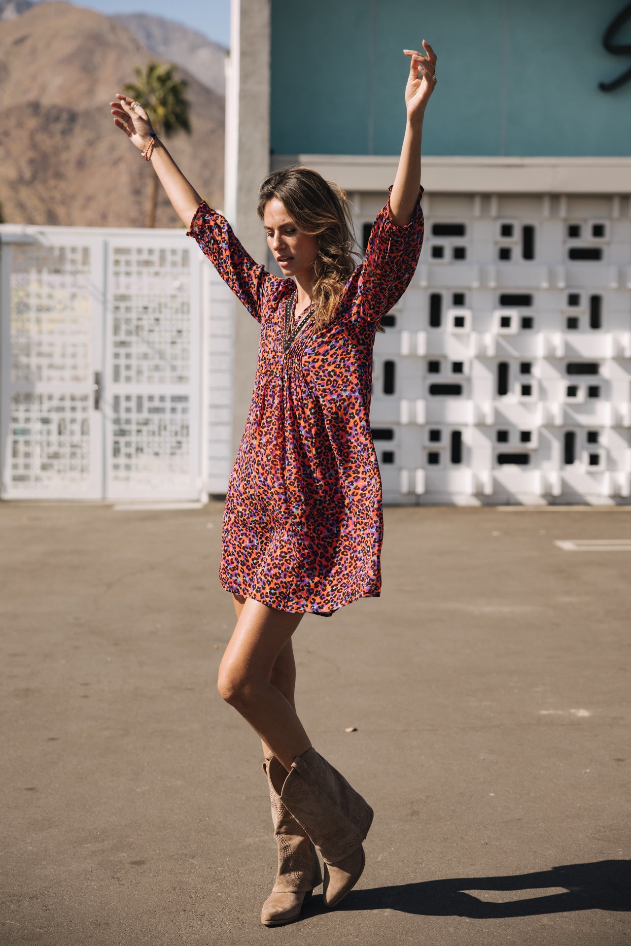

Short dress Woman Juna Leo Flame red alert | Freeman T. Porter