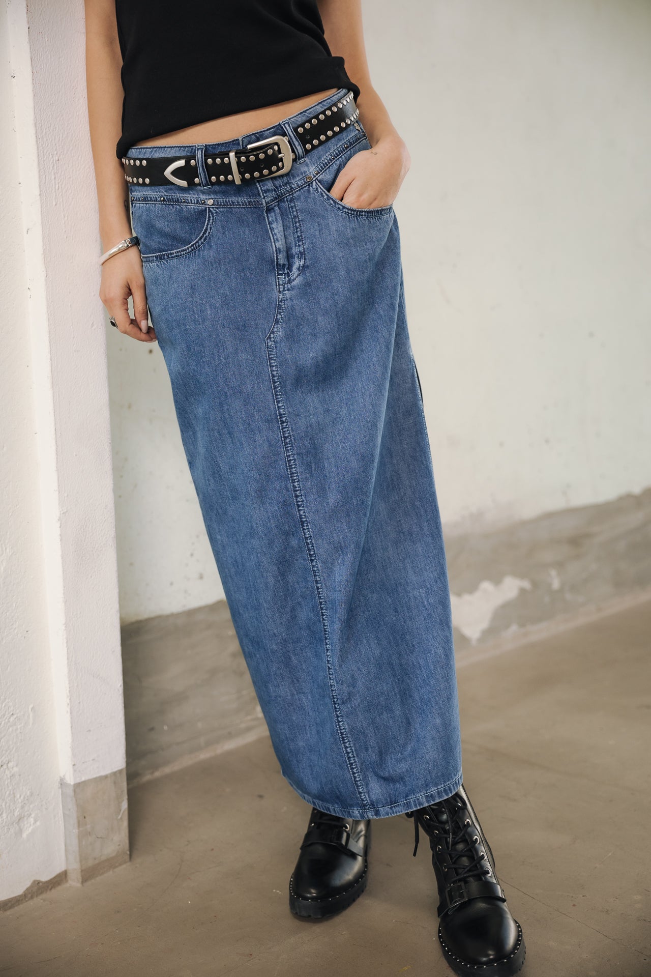 

Gerader Rock Frau Lovy Denim manzana med | Freeman T. Porter