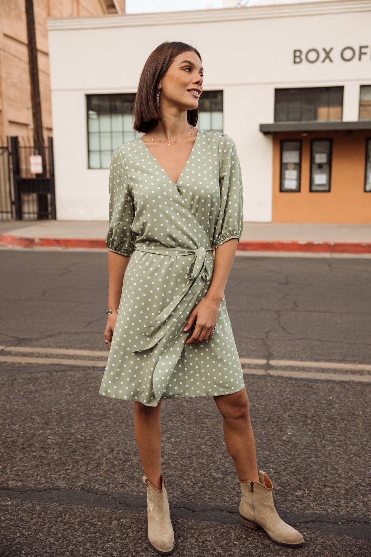 

Robe portefeuille Femme Laurence Dots light khaki | Freeman T. Porter