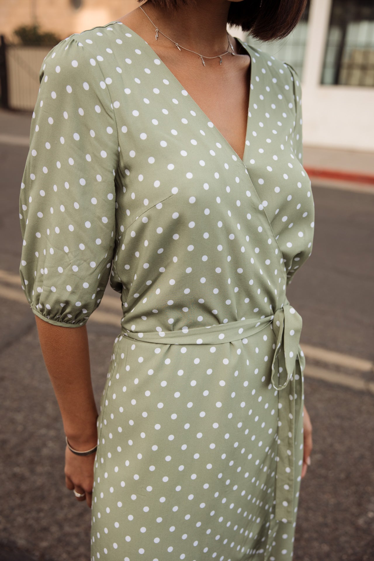

Robe portefeuille Femme Laurence Dots light khaki | Freeman T. Porter