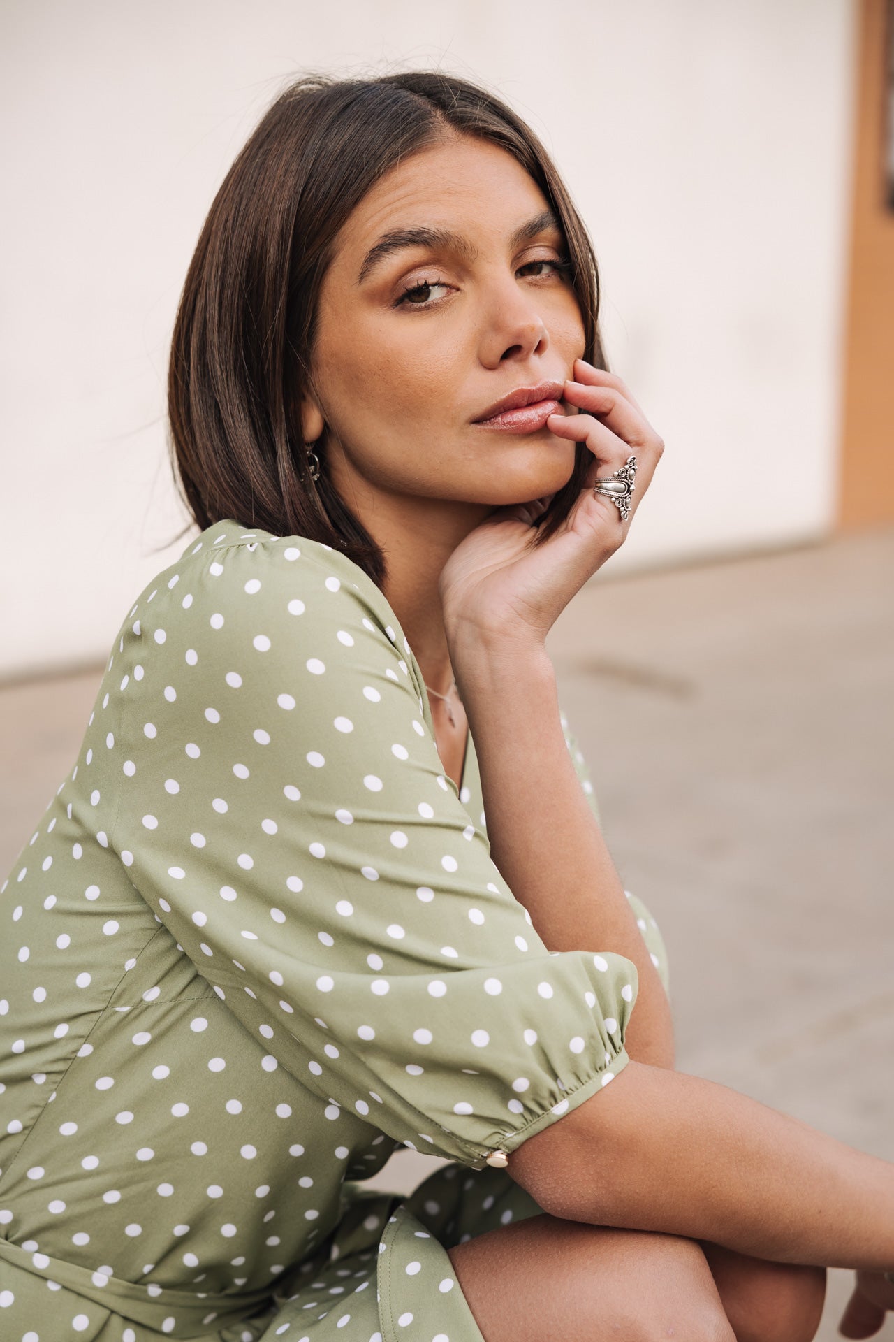 

Robe portefeuille Femme Laurence Dots light khaki | Freeman T. Porter