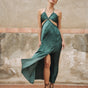 

Long dress Woman Rosange plain thyme | Freeman T. Porter