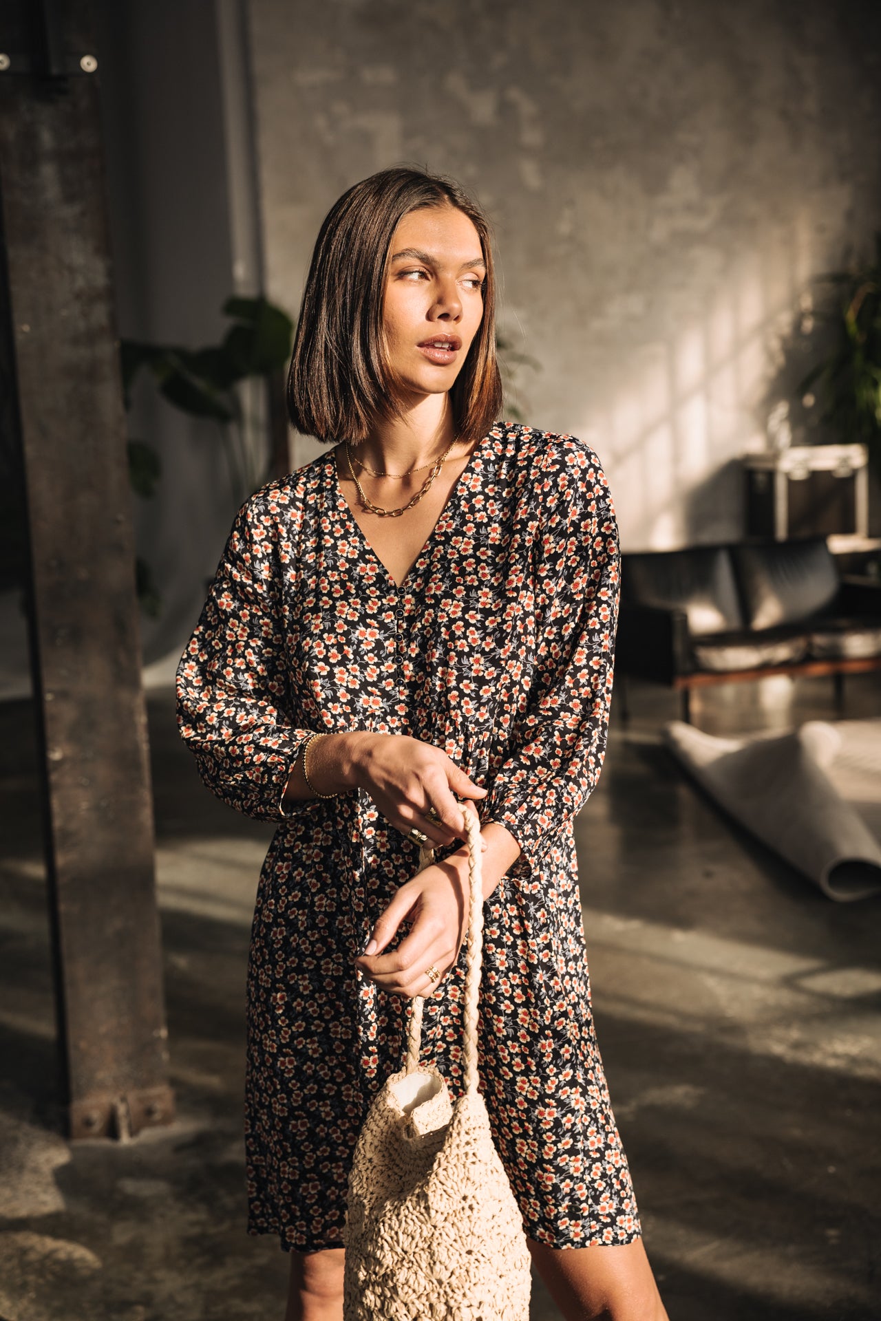 

Loose-fitting dress Woman Reeka Ditsy night sky | Freeman T. Porter