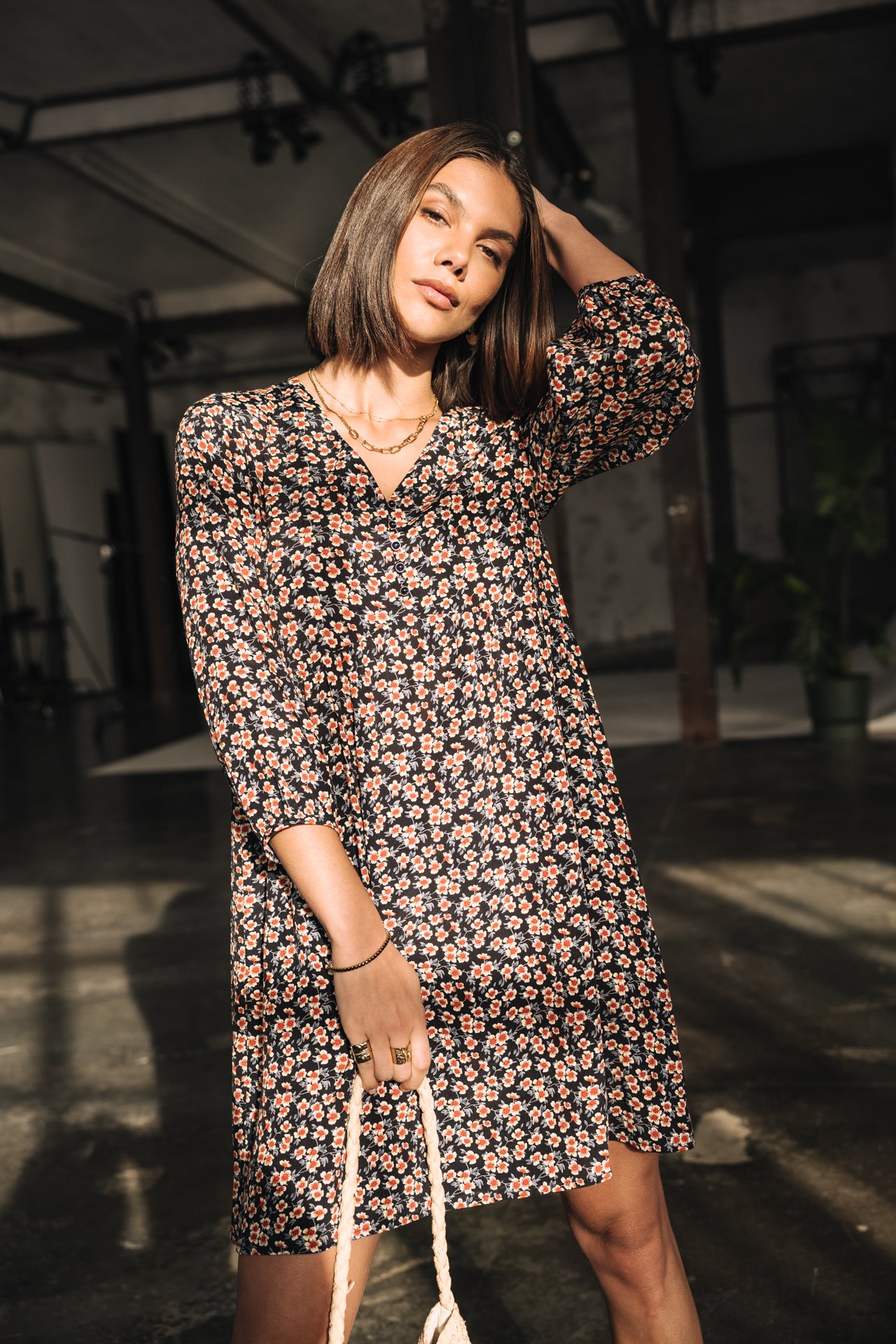 

Loose-fitting dress Woman Reeka Ditsy night sky | Freeman T. Porter