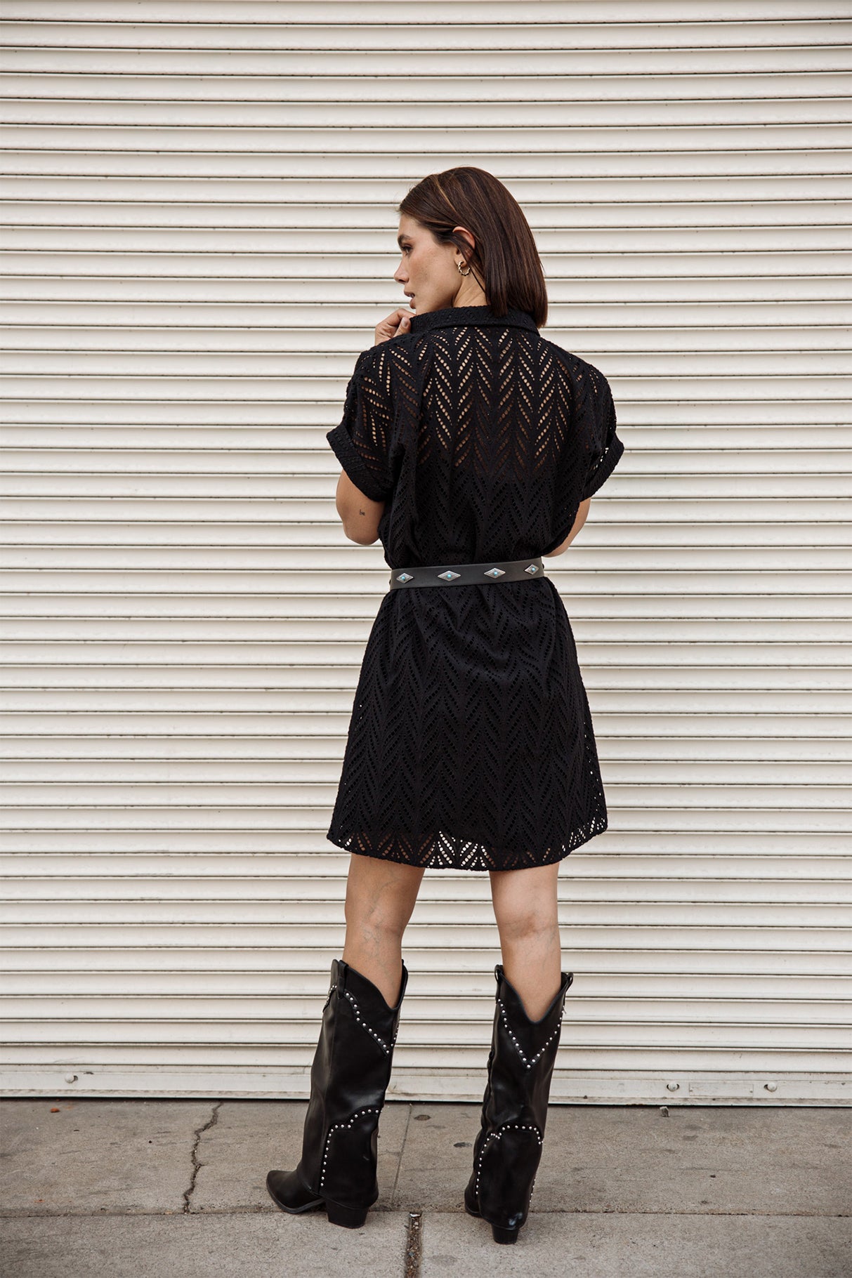 

Shirt dress Women Raffia Leaf Lace black | Freeman T. Porter