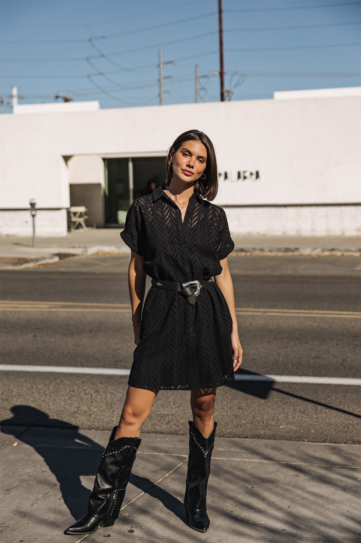 

Shirt dress Women Raffia Leaf Lace black | Freeman T. Porter
