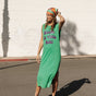 

Vestido camiseta Mujer Reave Hasta La Vista Glitter deep mint | Freeman T. Porter