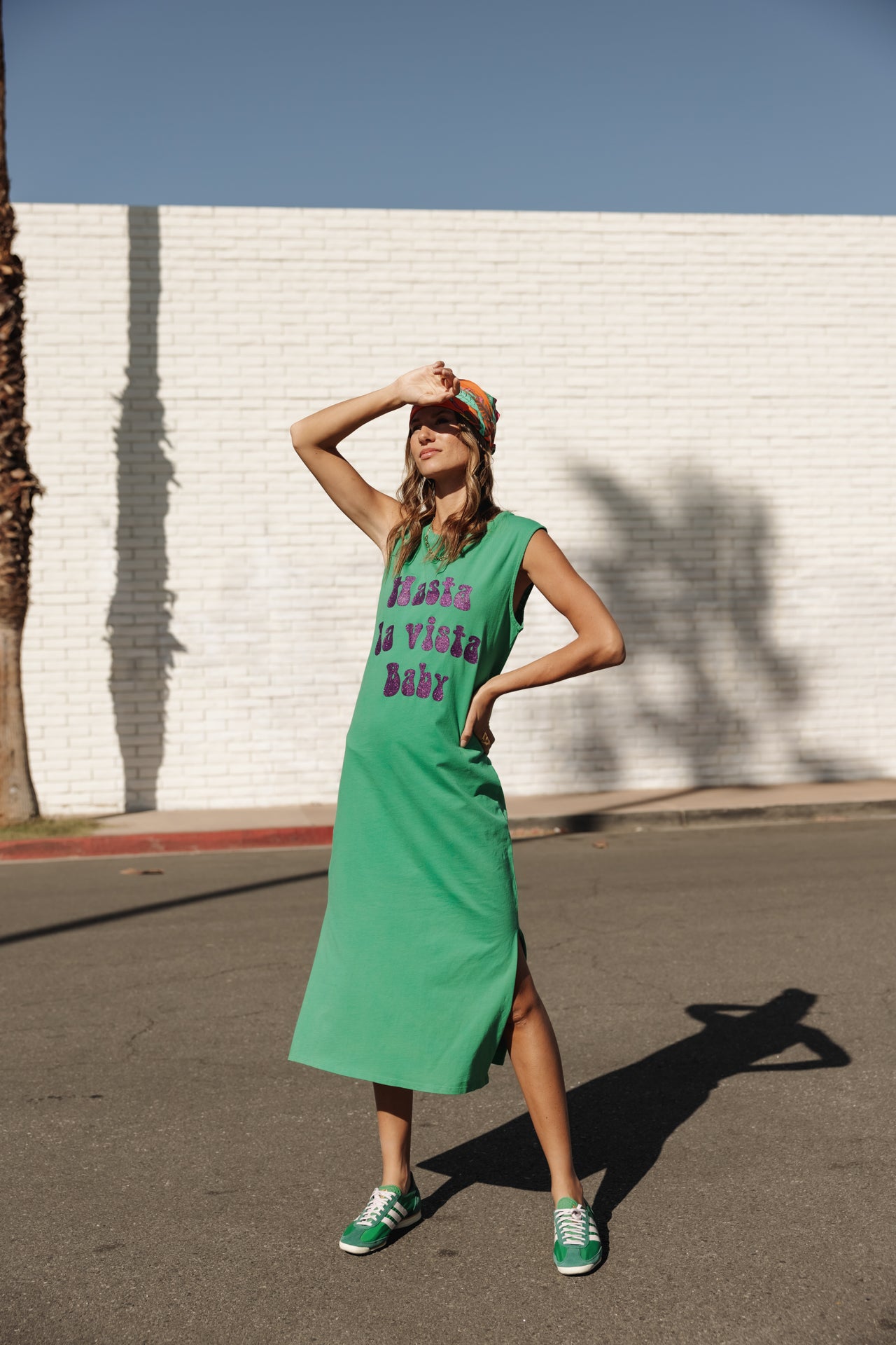 

Robe T-shirt Femme Reave Hasta La Vista Glitter deep mint | Freeman T. Porter