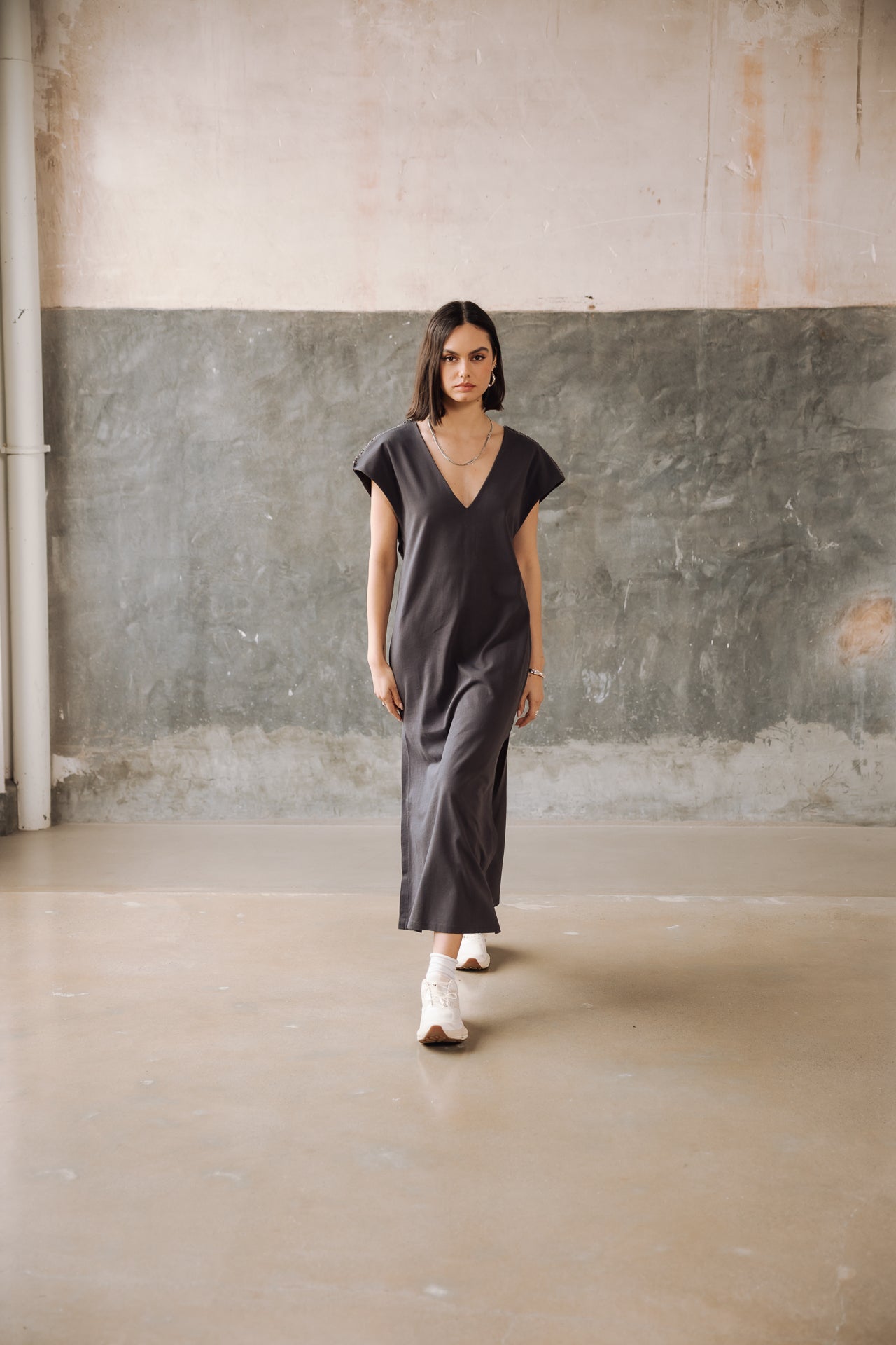 

Robe longue Femme Reel Plain anthra | Freeman T. Porter