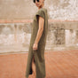 

Long dress Woman Reel plain ivy green | Freeman T. Porter