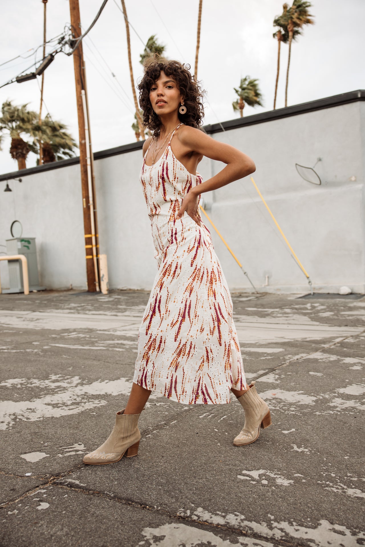 

Vestido largo Mujer Reeda Desert Tie & Dye egret | Freeman T. Porter